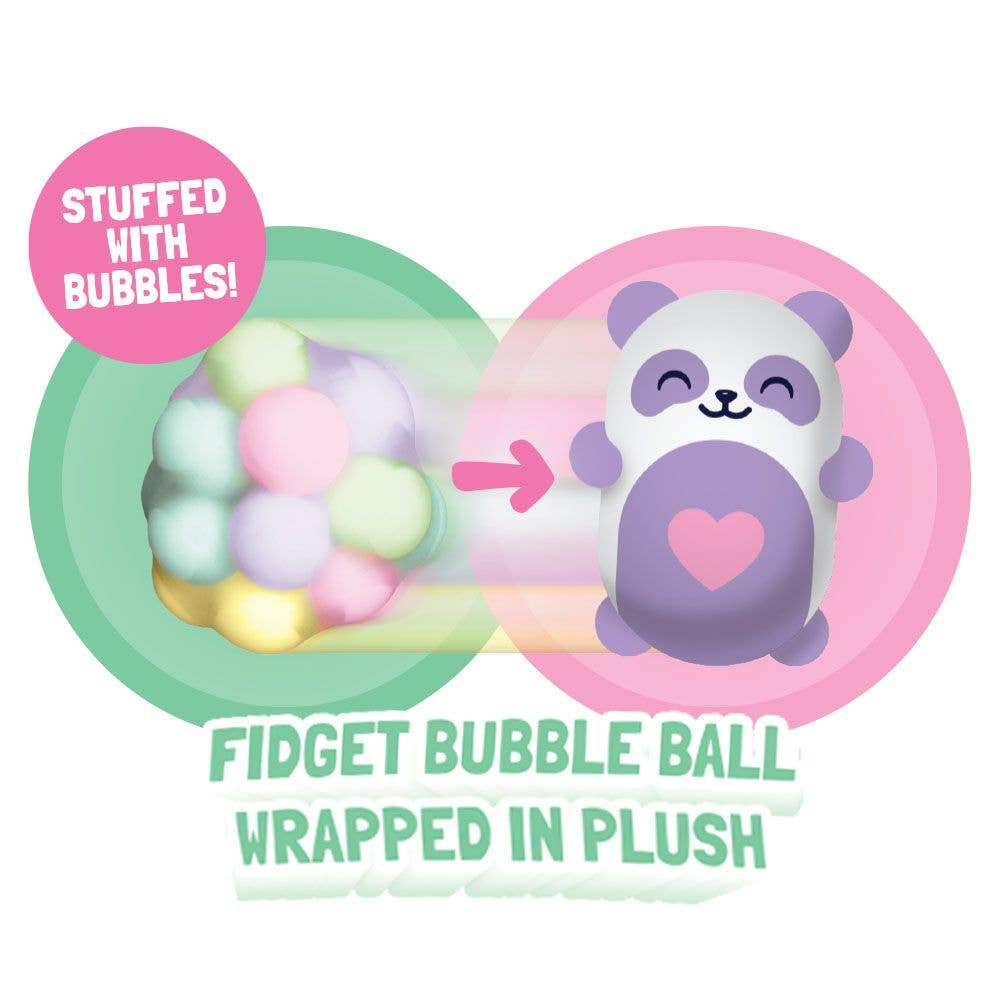 Bubble Stuffed Squishy Friends Original Plush Wrapped Fidget Top Trenz Inc