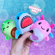 Bubble Stuffed Squishy Friends Original Plush Wrapped Fidget Top Trenz Inc