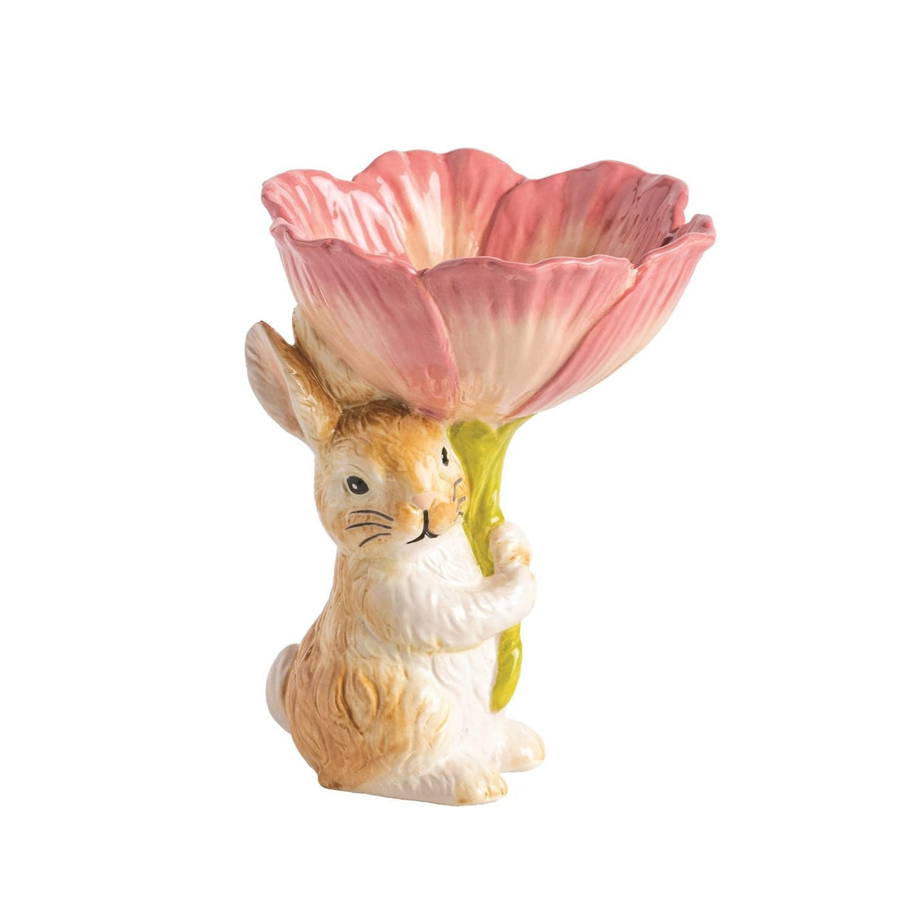 Bunny Flower Pedestal Candy Bowl Mud Pie Home Decor
