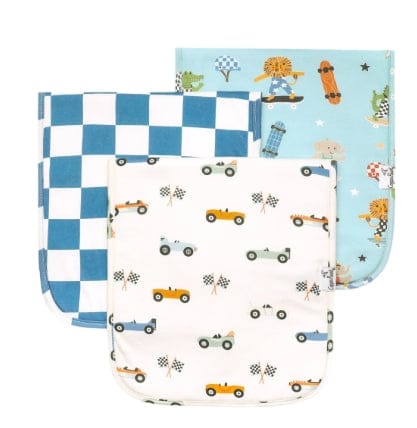 Burp Set by Copper Pearl | Speedster Carolina Baby aco Burp Cloths
