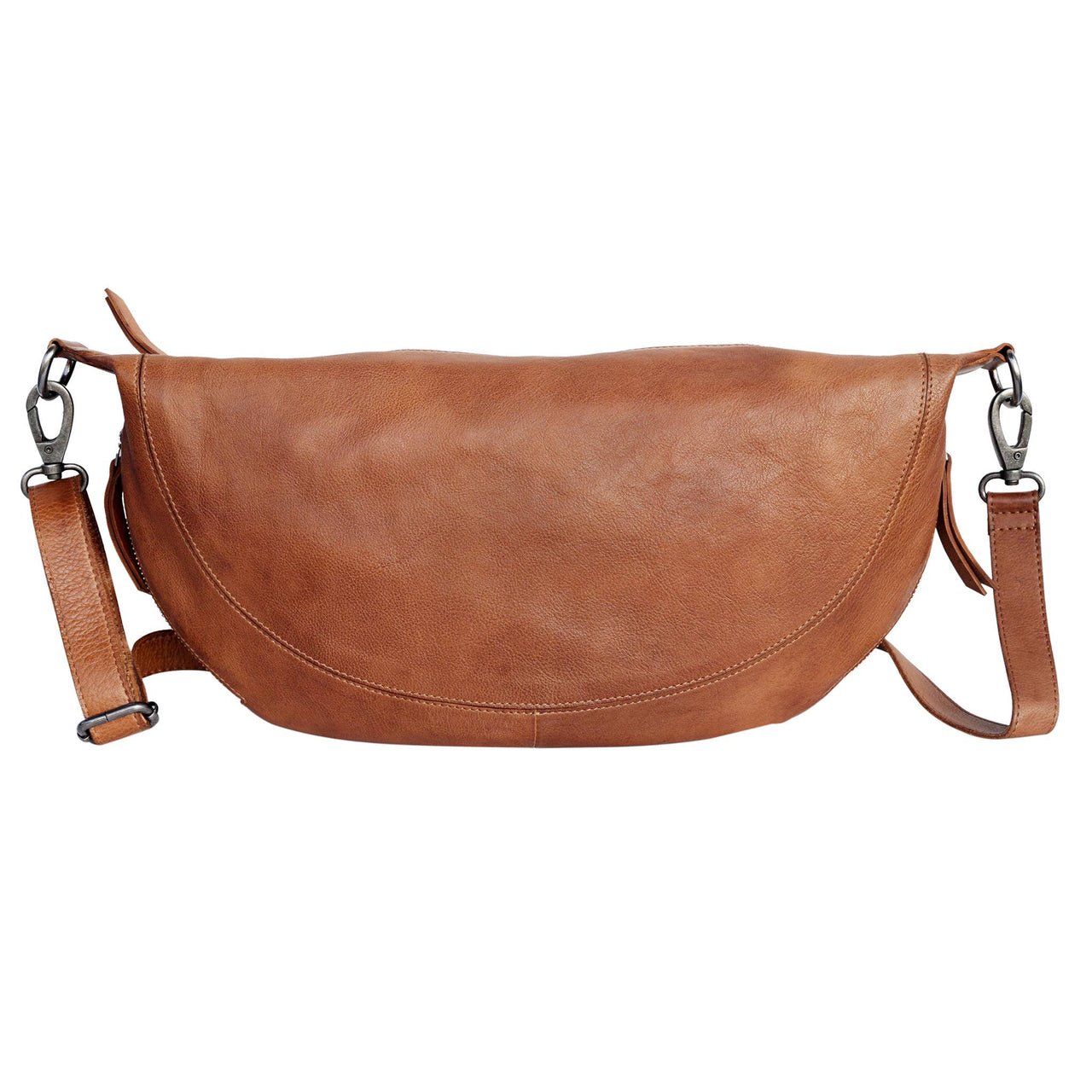 Callie Handcrafted Leather Sling/Crossbody Bags: Cognac Latico Leathers