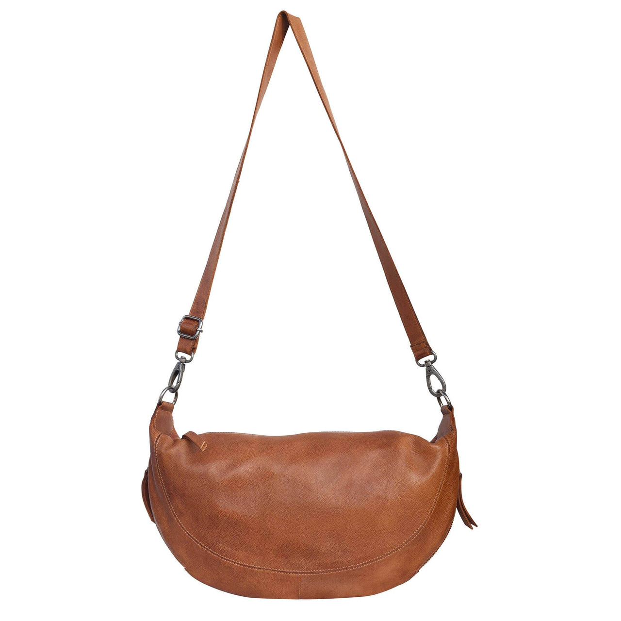 Callie Handcrafted Leather Sling/Crossbody Bags: Cognac Latico Leathers