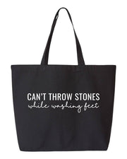 Can't Throw Stones Canvas Tote The Vintage Sparrow