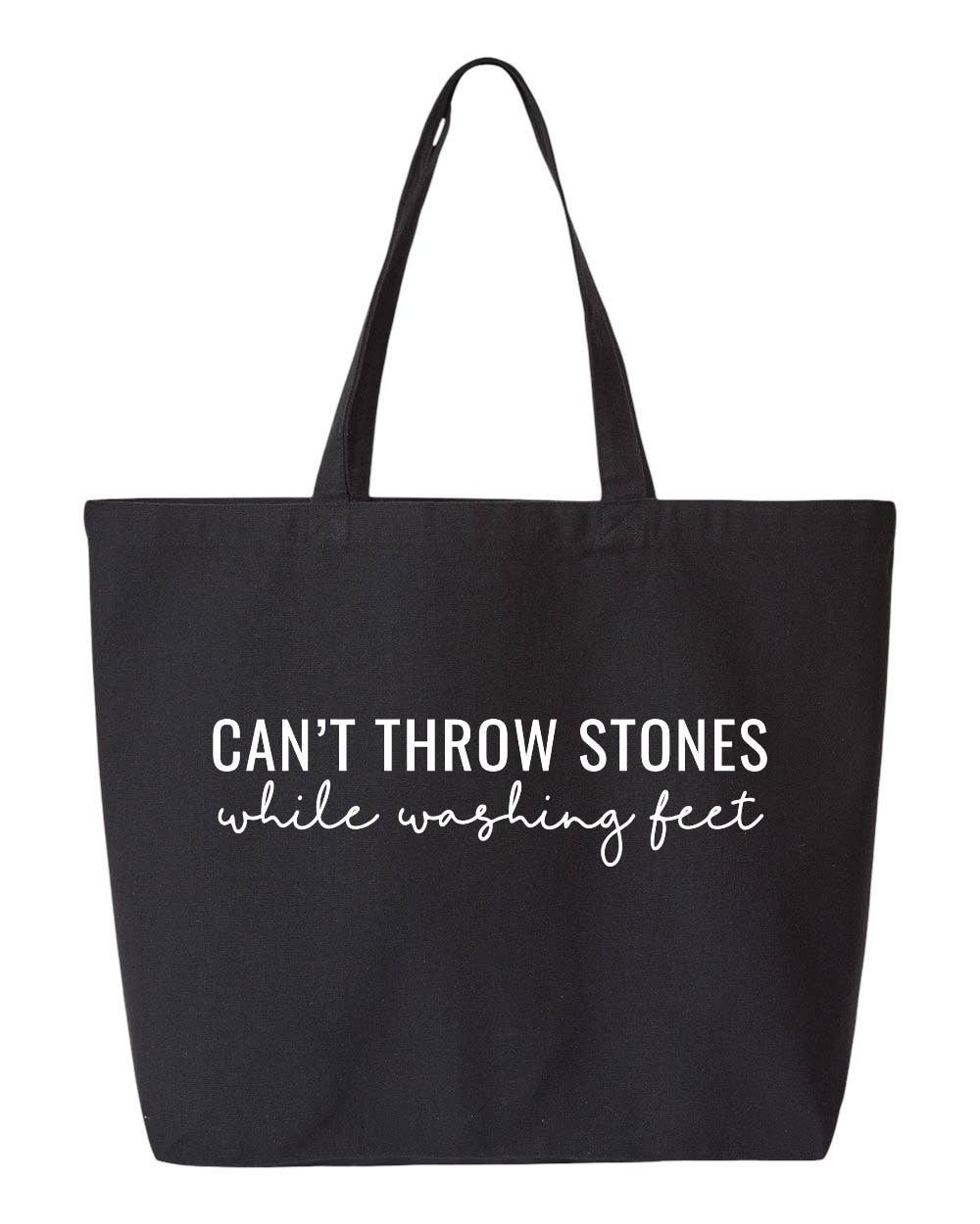 Can't Throw Stones Canvas Tote The Vintage Sparrow