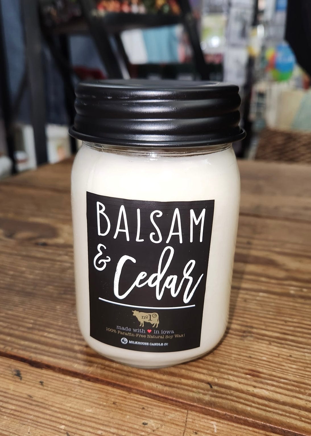 Candle Mason Jar Balsam & Cedar by Milkhouse Milkhouse Candles Candle
