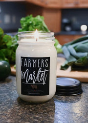 Candle Mason Jar Farmers Market by Milkhouse Milkhouse Candles Candle