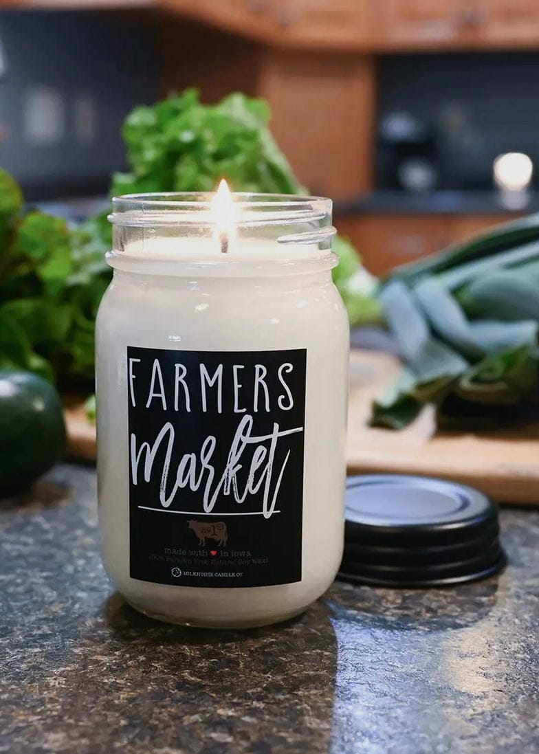 Candle Mason Jar Farmers Market by Milkhouse Milkhouse Candles Candle