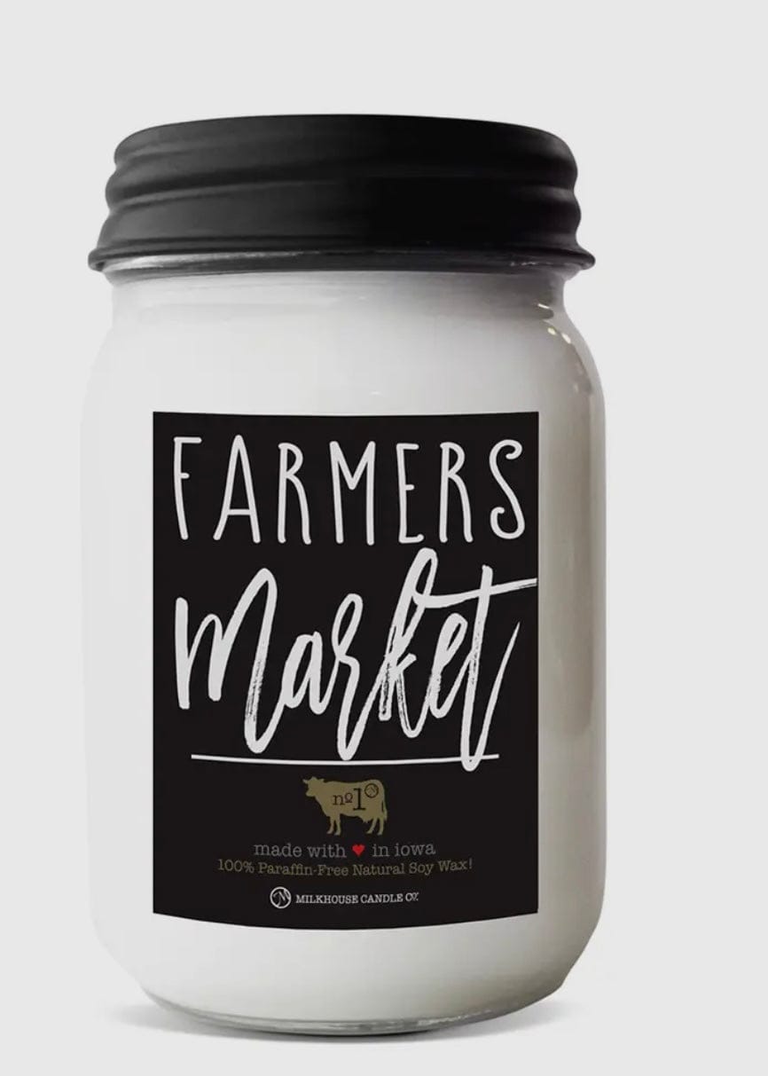 Candle Mason Jar Farmers Market by Milkhouse Milkhouse Candles Candle