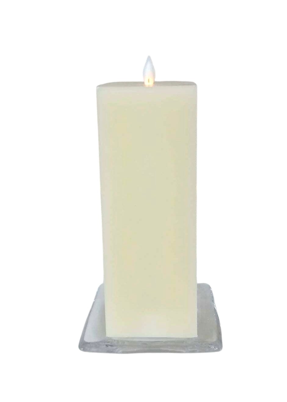 Candles LED Square Pillar With Stand | 3 sizes Ganz Candle 8"