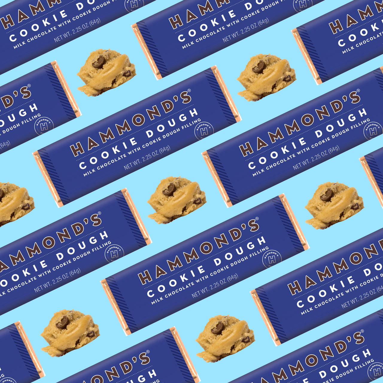 Candy Bar Cookie Dough in Milk Choc Hammonds Candies candy