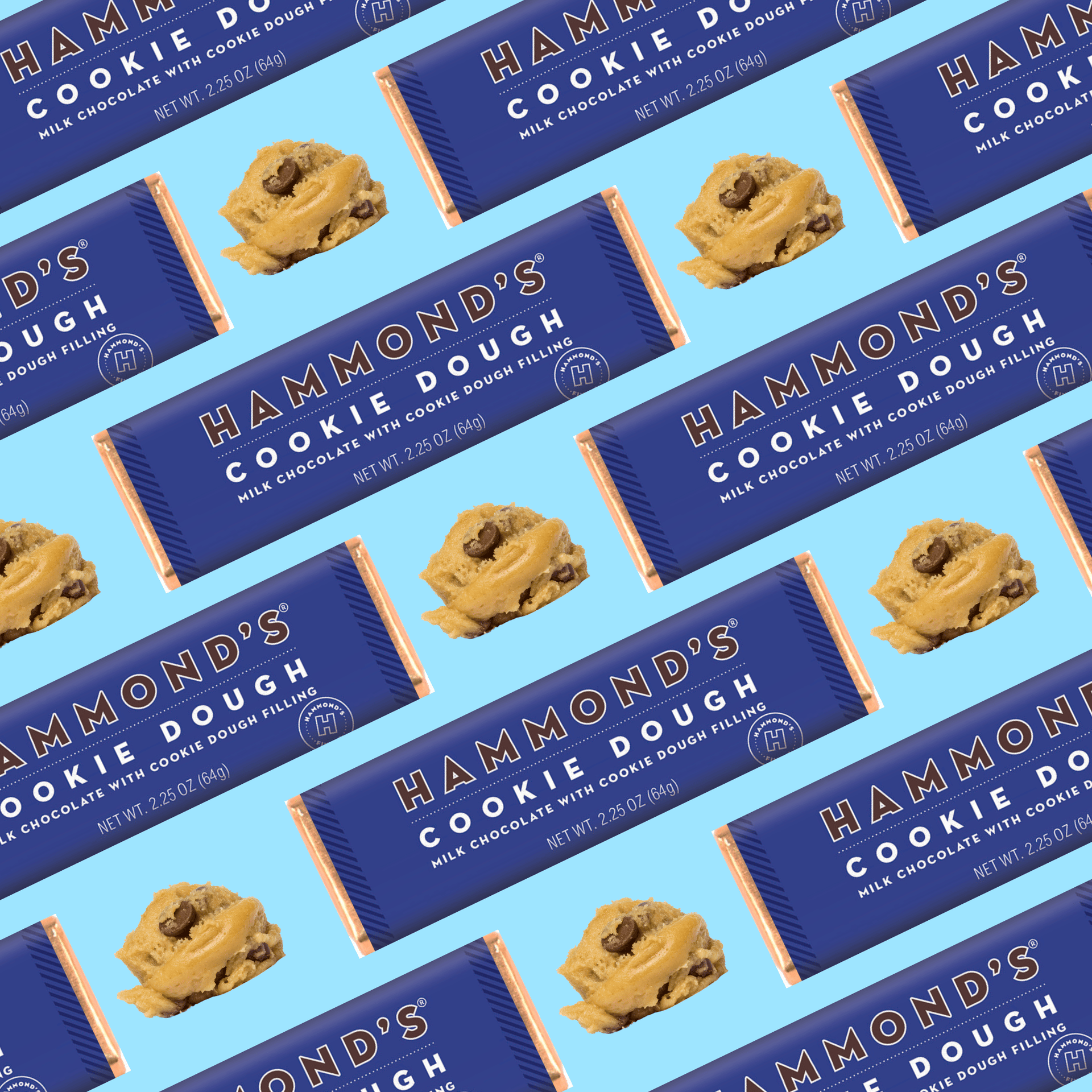 Candy Bar Cookie Dough in Milk Choc Hammonds Candies candy