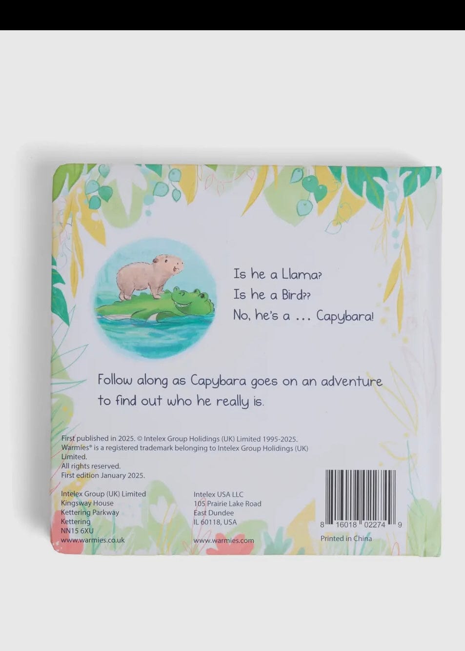 Capybara Warmies Book INTELLEX/Warmies Books