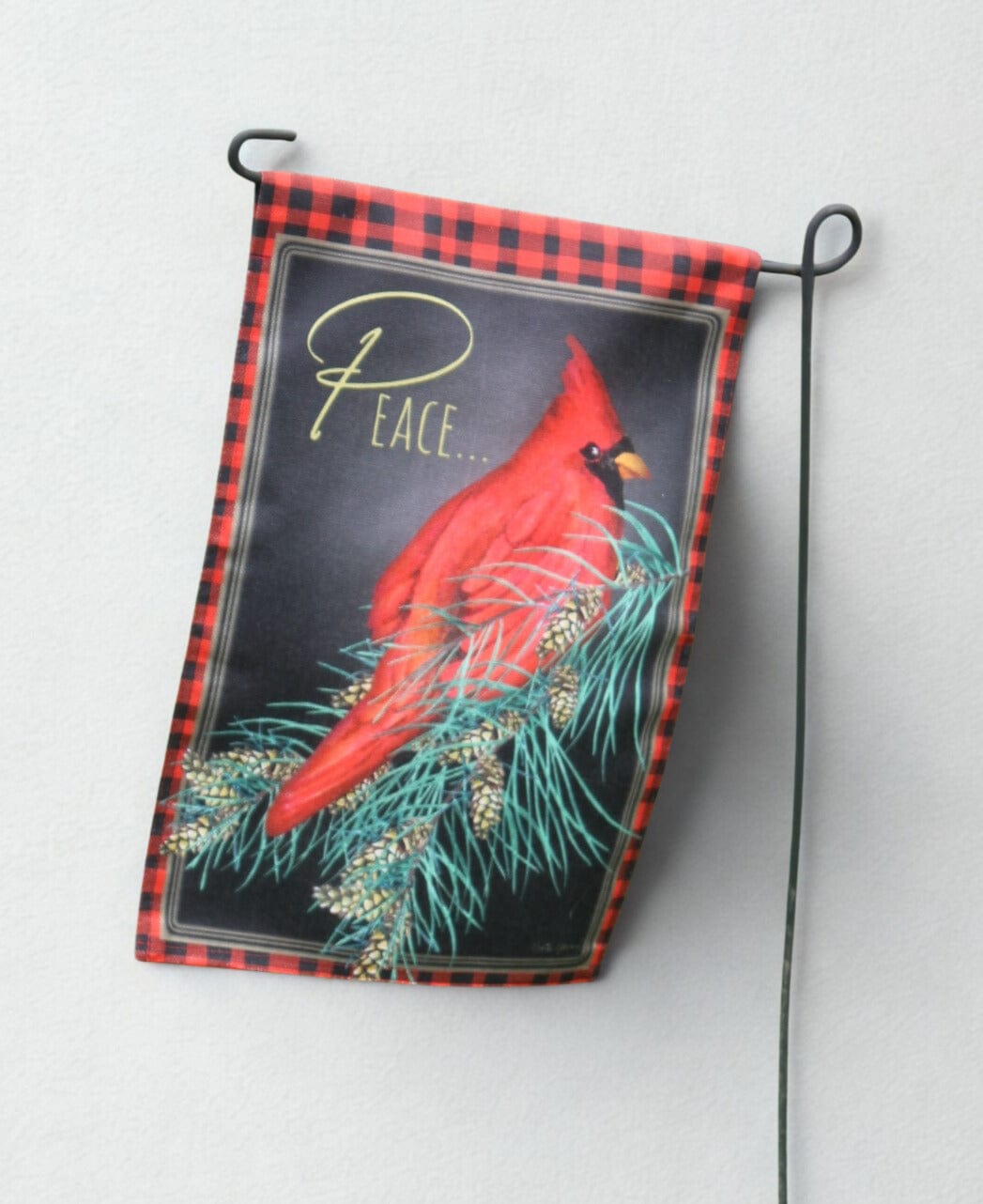 Cardinal of Peace Garden Flag Evergreen Garden Flag