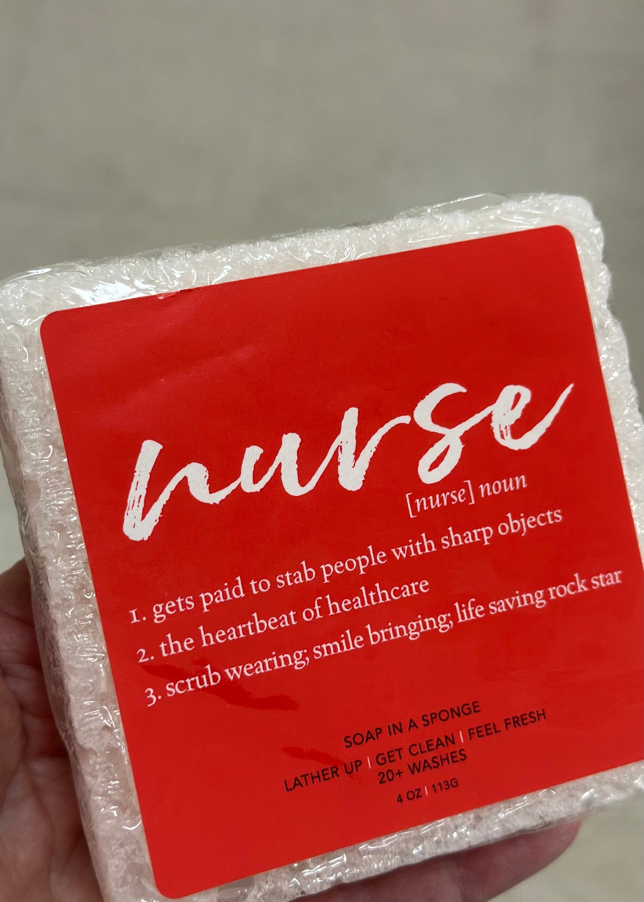 Caren Soap Sponge | Nurse Caren soap sponge