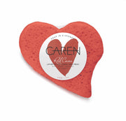 Caren Soap Sponge | Red Cocoa Heart Caren soap sponge
