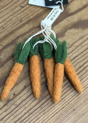 Carrot Bunch in Felt Talla Imports Holiday Ornaments