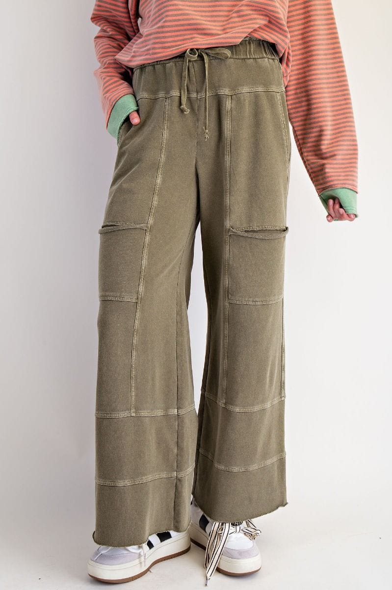 Casual Cotton Pant | 2 Colors Easel Casual Top Small / Sage