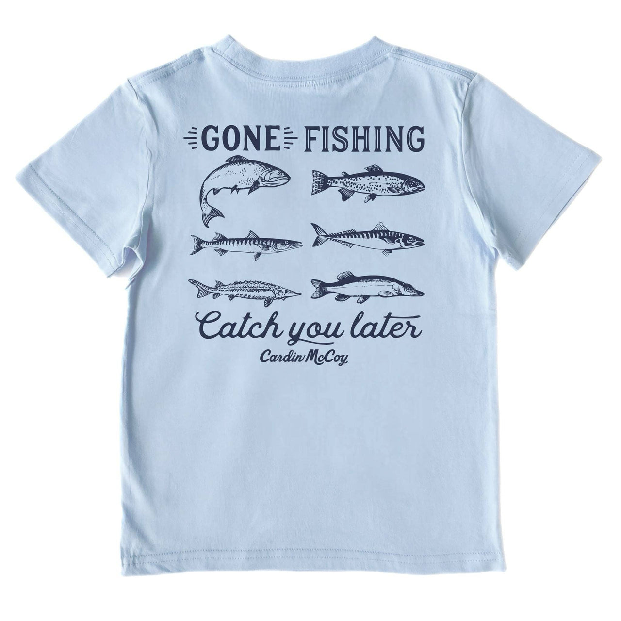 Catch You Later Short-Sleeve Tee: Cool Blue / XXS (2/3) / Pocket Cardin McCoy