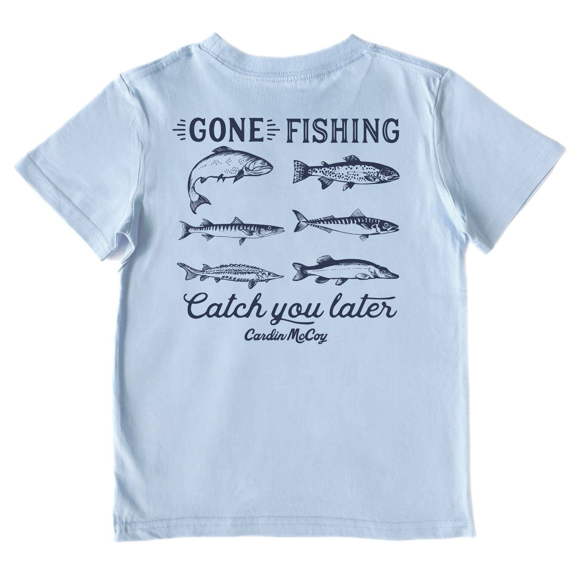 Catch You Later Short-Sleeve Tee: Cool Blue / XXS (2/3) / Pocket Cardin McCoy