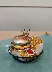 Thumbnail for Cheeseburger Ornament in Glass Ganz Charms & Pendants