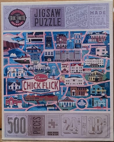 Chick Flick Locations Puzzle, 500 Pieces True South Puzzle Co Puzzle