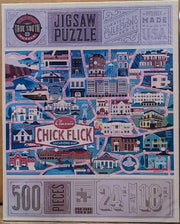 Chick Flick Locations Puzzle, 500 Pieces True South Puzzle Co Puzzle