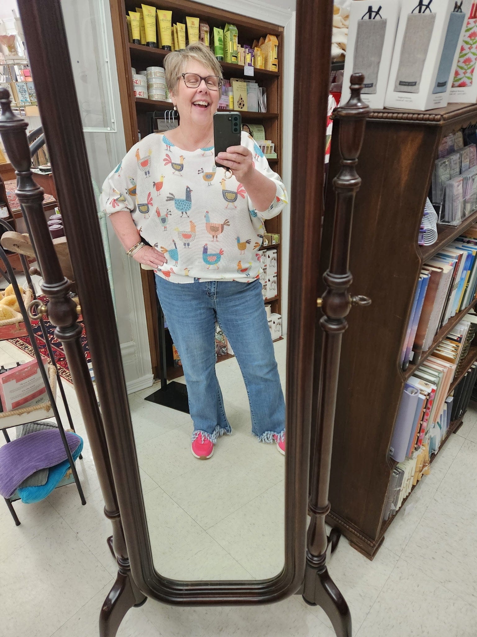 Chicken Shirt On the Run Catherine Lillywhite Casual Top