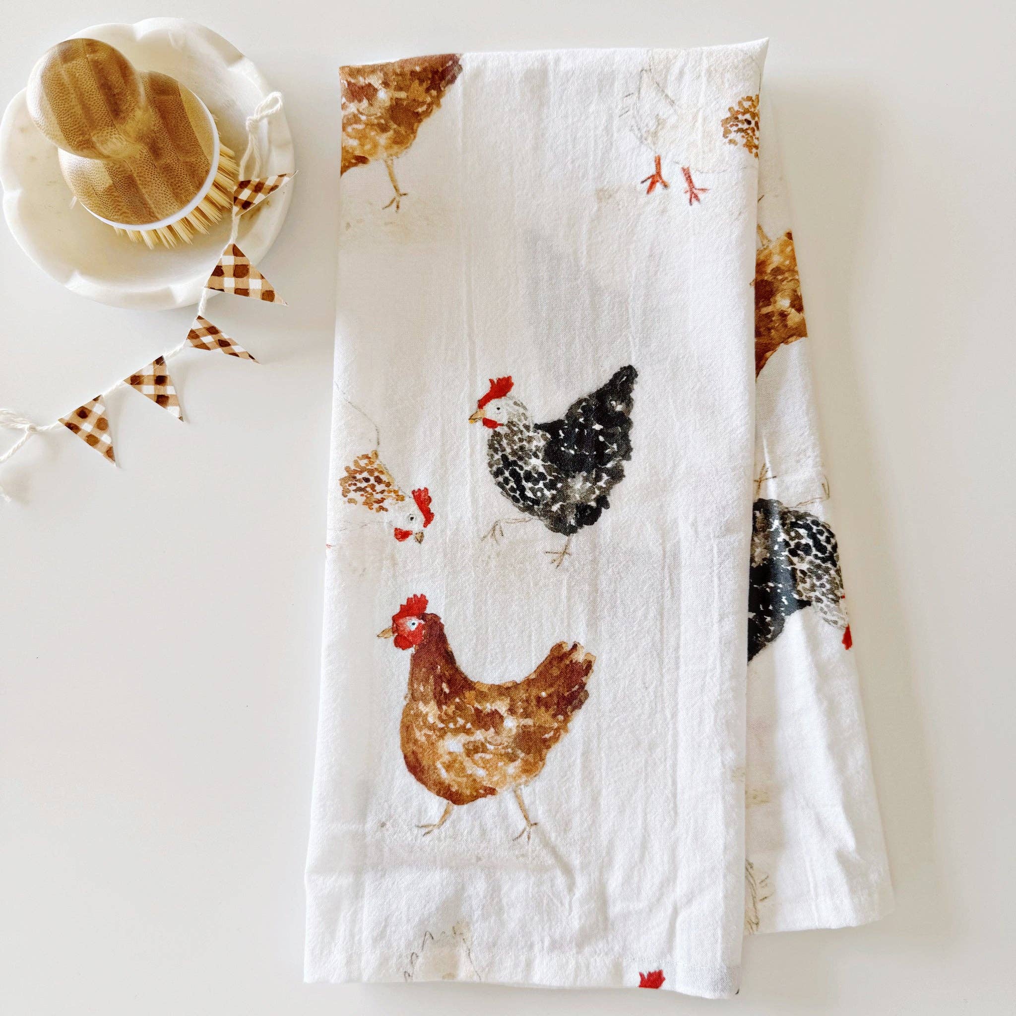 mattie-bs.com Chickens Tea Towel