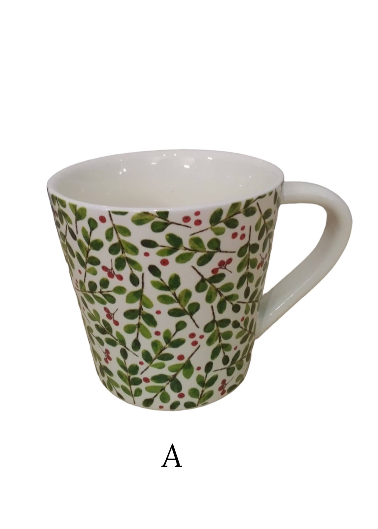 Christmas Botanical Mug, Porcelain One Hundred 80 Degrees Mug A