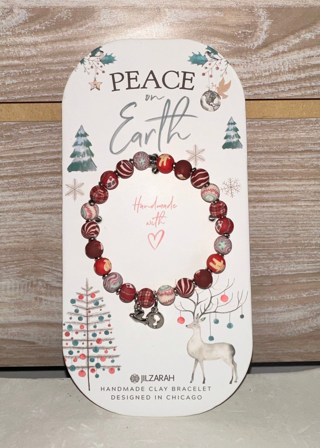 Christmas Day Peace on Earth Bracelet Jilzarah Accessories