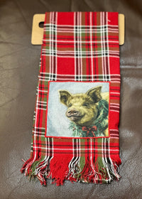 Thumbnail for Christmas Farm Animal Kitchen Towels Primitives by Kathy Tea towel Christmas Pig