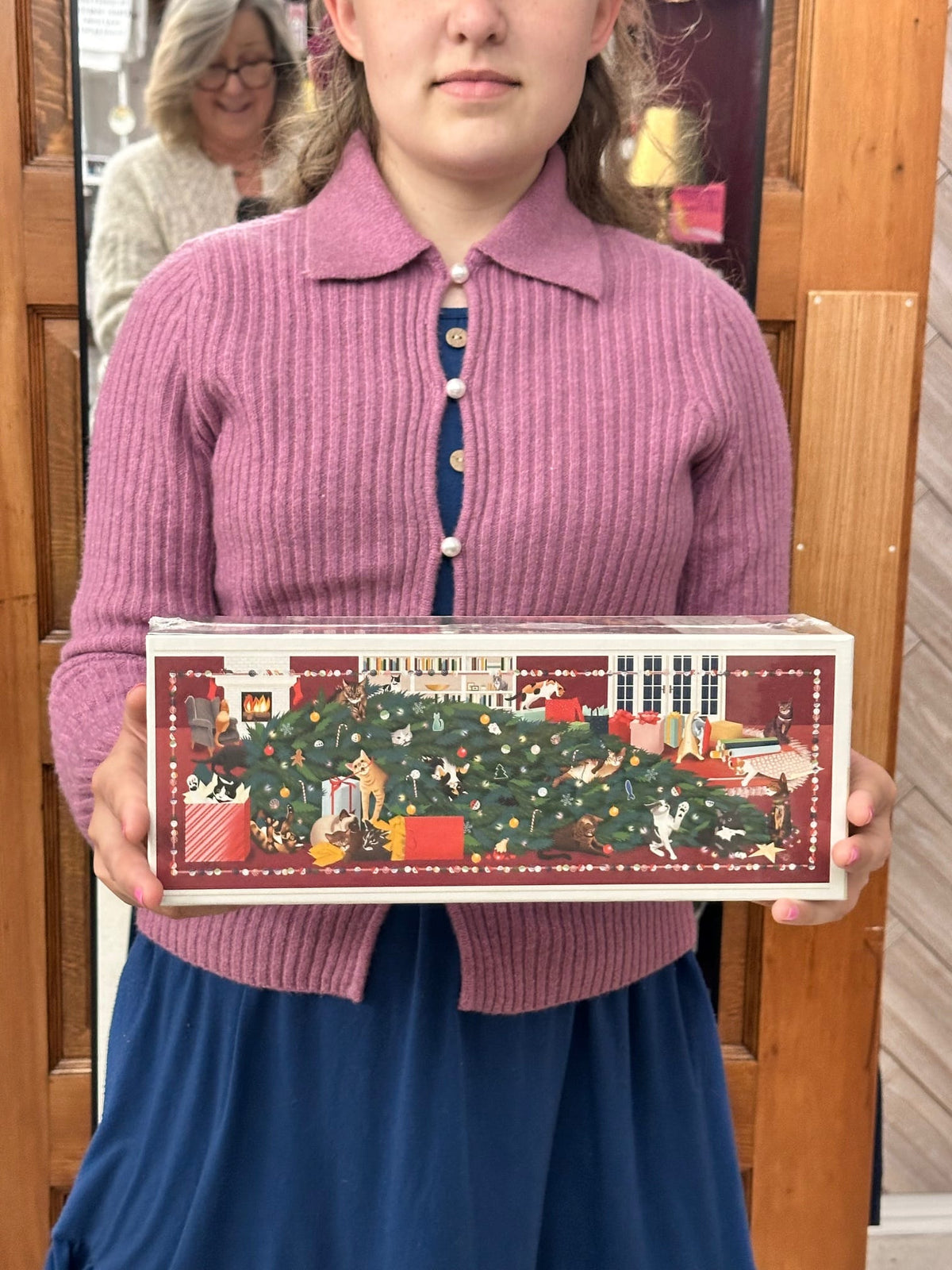 Christmas Kitties Panoramic Puzzle by True South Puzzle Co. True South Puzzle Co. Puzzle