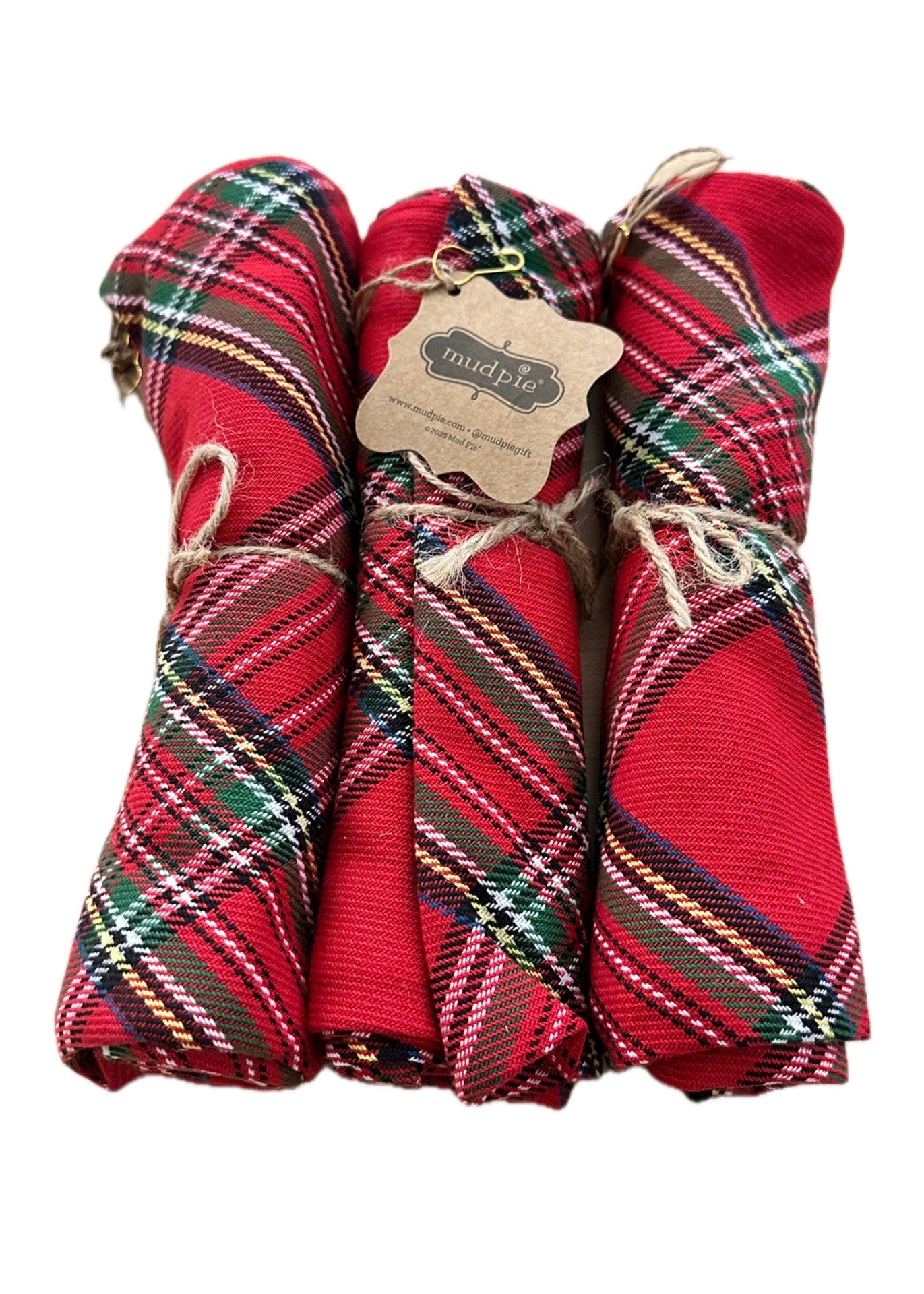 Classic Christmas Towels Mud Pie HOLIDAY Tartan