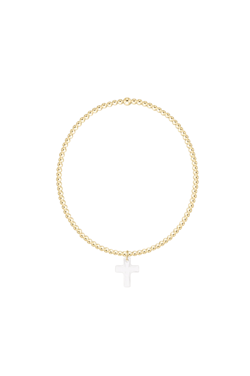 CLASSIC GOLD 2MM BRACELET -
BLESSED CRYSTAL CHARM e.newton Designs BRACELET