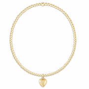 CLASSIC GOLD 2MM BRACELET -
LOVE PLUSH SMALL GOLD CHARM e.newton Designs BRACELET