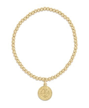 Classic Gold 3 mm Bead Bracelet Blessing Gold Disc | eNewton e.newton Designs Bracelets