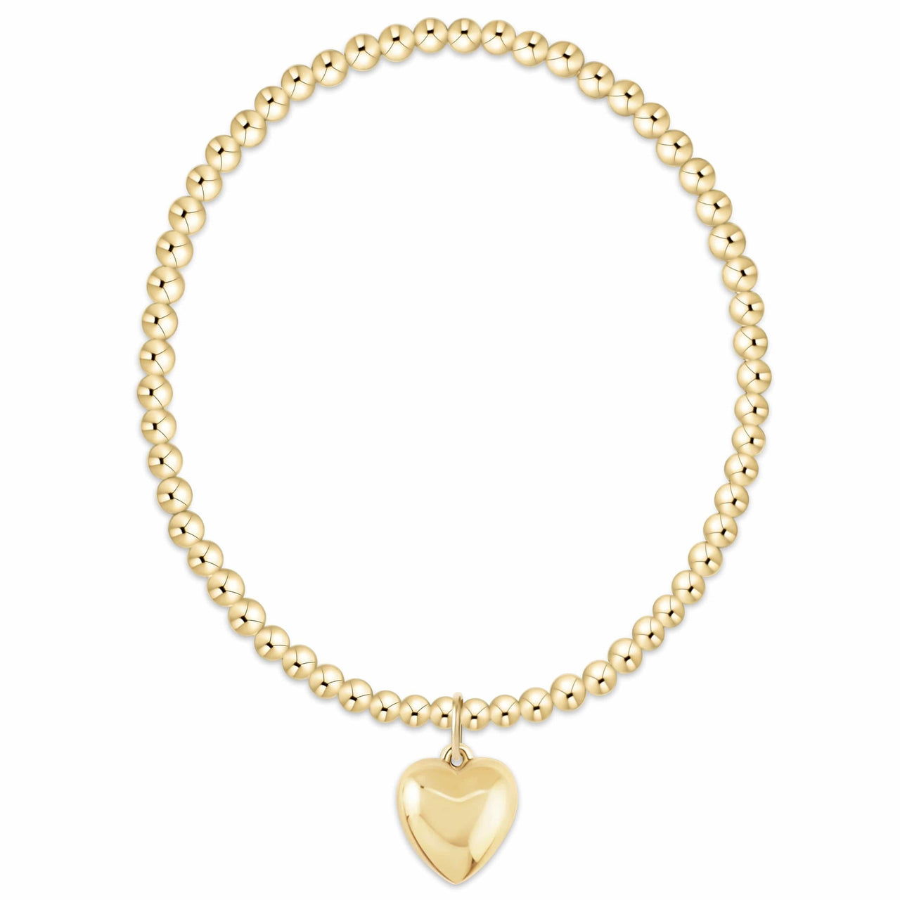 CLASSIC GOLD 3MM BRACELET -
LOVE PLUSH GOLD CHARM e.newton Designs BRACELET