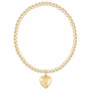 CLASSIC GOLD 3MM BRACELET -
LOVE PLUSH GOLD CHARM e.newton Designs BRACELET