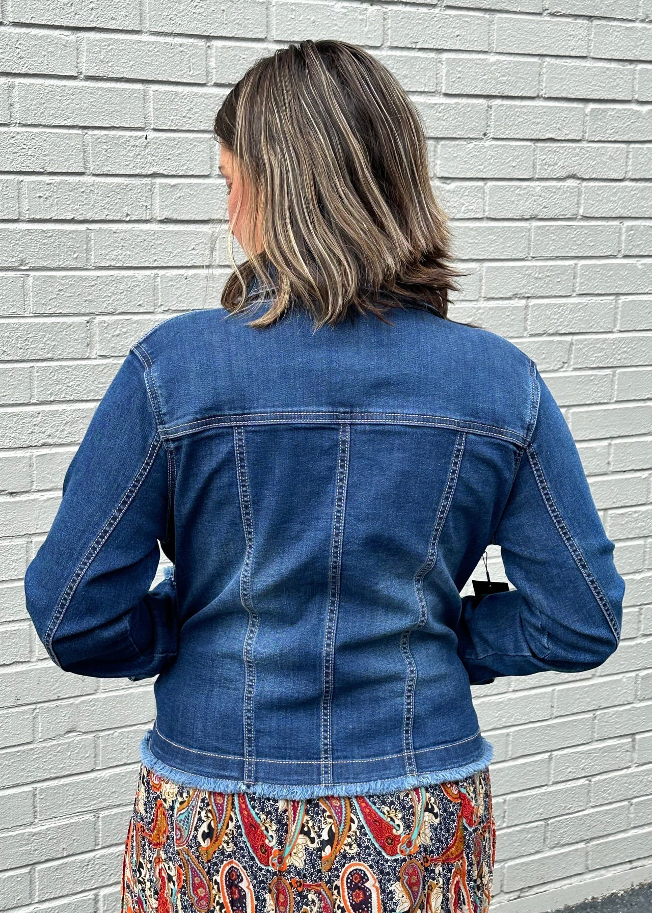 Classic indigo Denim Fitted Jacket APNY Outerwear