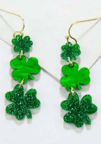 Thumbnail for Clover St Patricks day earrings 