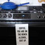 COFFEE ON THE BENCH - TEA TOWEL Wildwood Landing