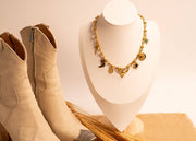 Colorful Epoxy Cowboy Boot Charm - 18K Gold PVD Stainless: Gold / White WJW