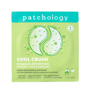 Patchology Cool Crush Hydrogel Eye Patches single pair packet in green and teal packaging