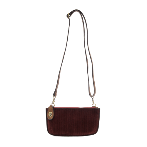 Corduroy Mini Handbag Wristlet in Wine Joy Susan Crossbody