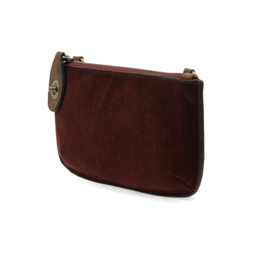 Corduroy Mini Handbag Wristlet in Wine Joy Susan Crossbody