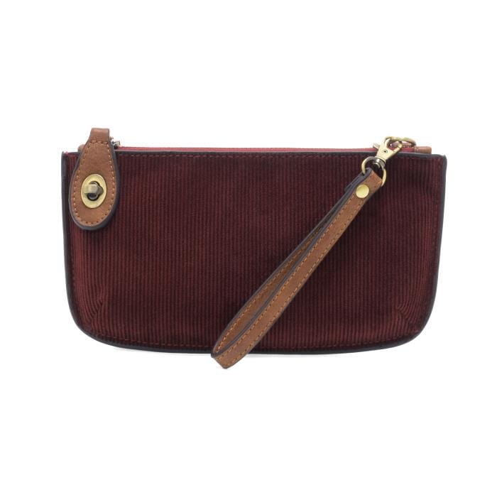Corduroy Mini Handbag Wristlet in Wine Joy Susan Crossbody