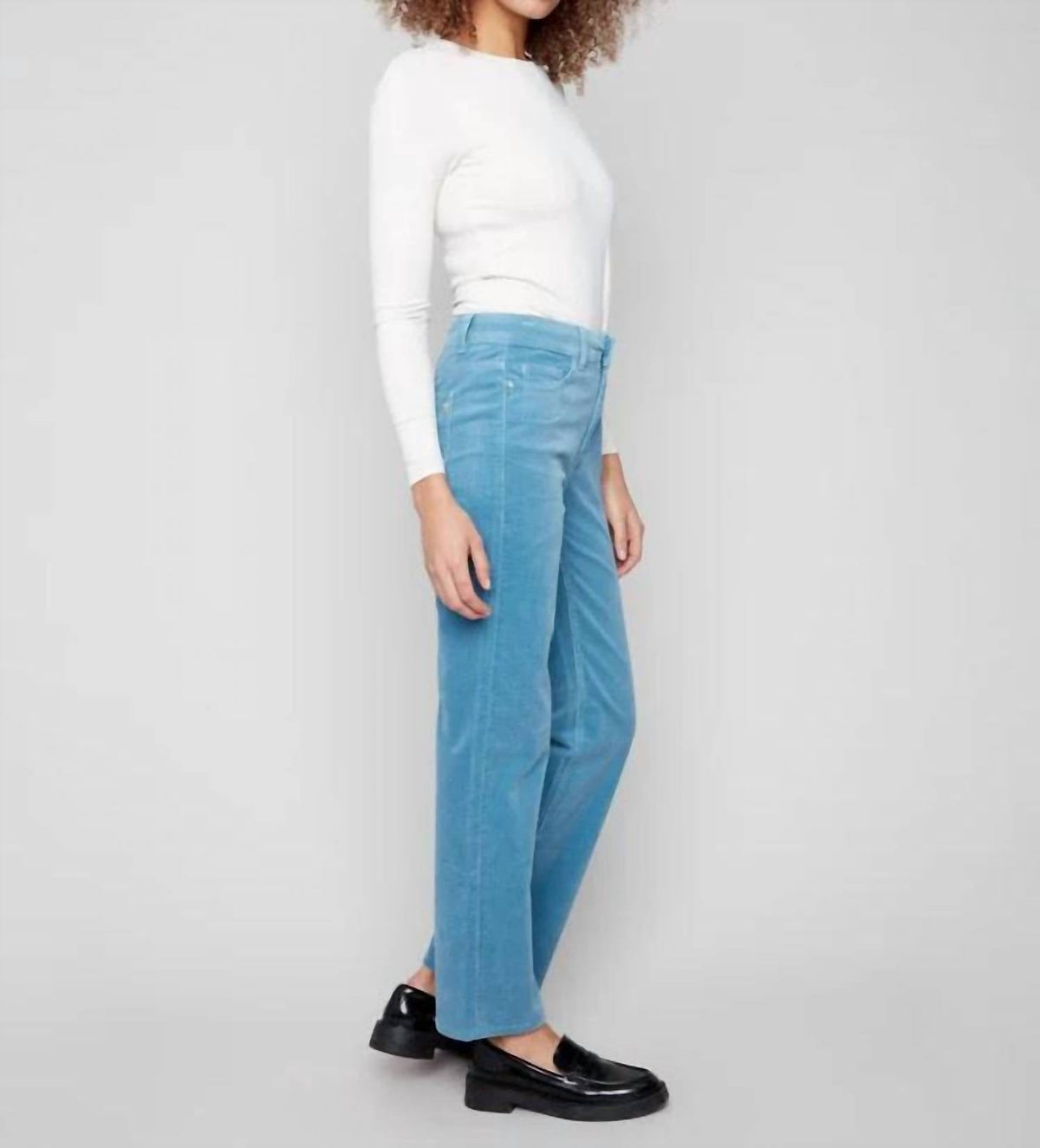 Corduroy Straight Leg Pants, Denim Charlie B Casual Pant