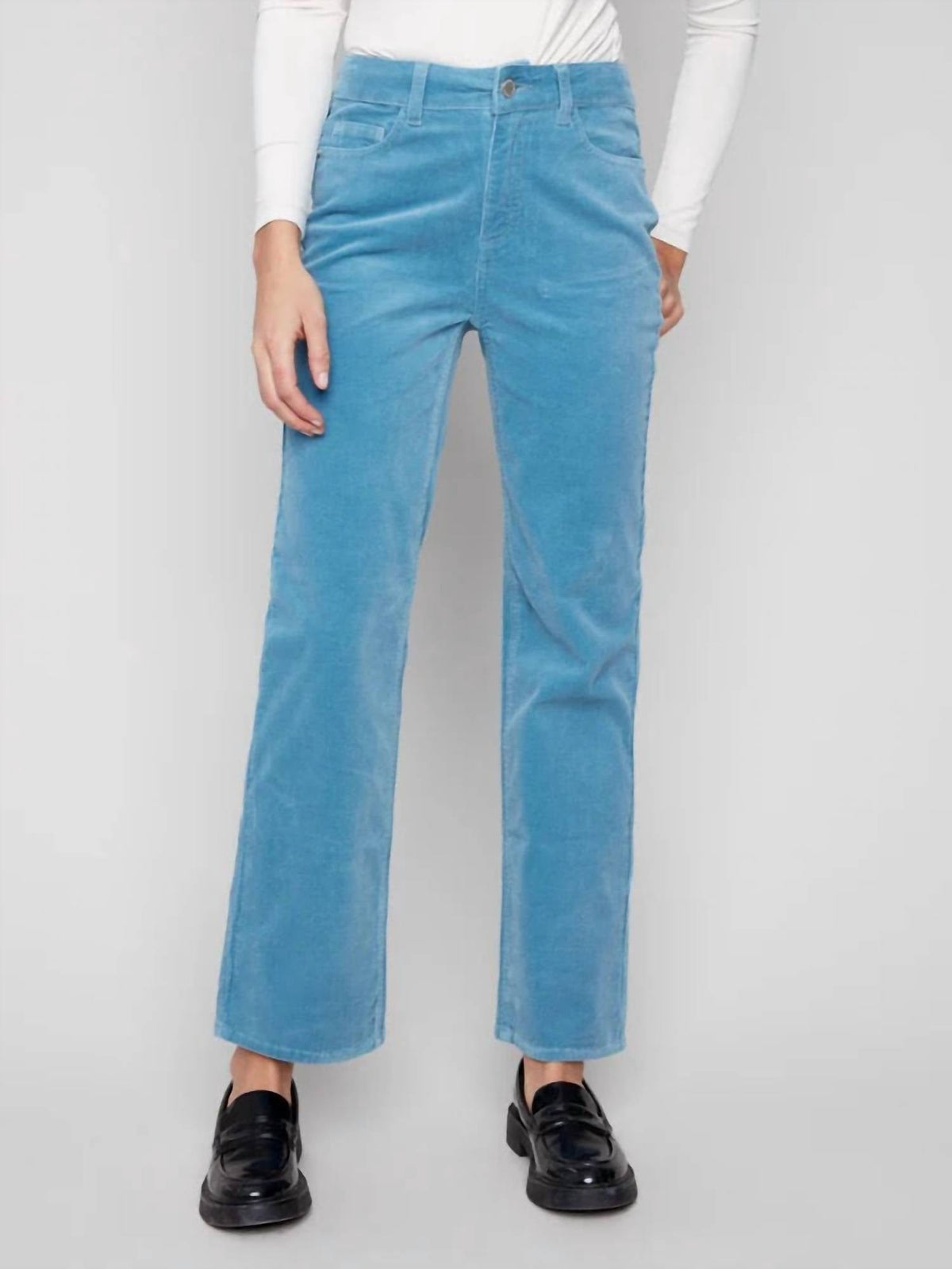 Corduroy Straight Leg Pants, Denim Charlie B Casual Pant 4