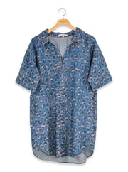 Cotton Leopard Print Shirt Dress Simply Southern Holdings, LLC Dress