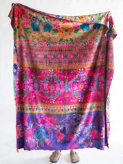 Cozy Blanket with Jewel Borders Natural Life Blanket